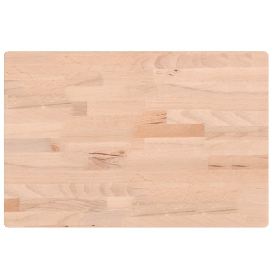 Tablero rectangular de madera maciza de haya 60x40x2,5