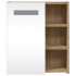 Mueble de baño con espejo y luz LED roble 45x13x52