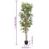Árbol de bambú artificial con 828 hojas verde 150