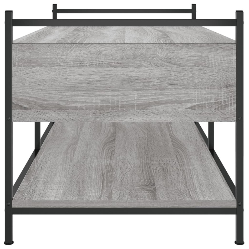 Mesa de centro madera de ingeniería gris Sonoma 99x50x50