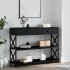 Mesa consola madera de ingeniería negra 100x28x75