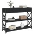 Mesa consola madera de ingeniería negra 100x28x75