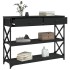 Mesa consola madera de ingeniería negra 100x28x75
