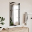 Espejo de pared rectangular de hierro negro 50x100 cm