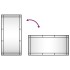 Espejo de pared rectangular de hierro negro 50x100