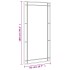 Espejo de pared rectangular de hierro negro 50x100