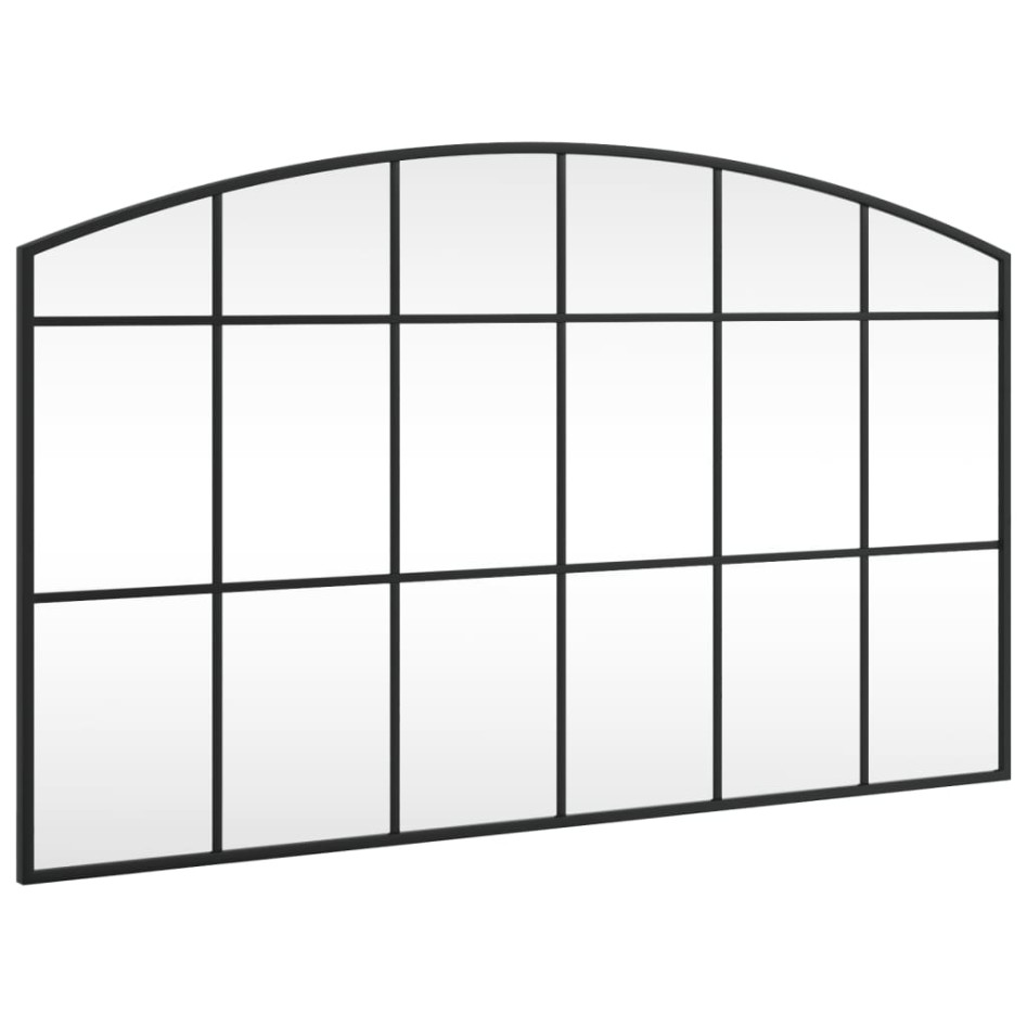 Espejo de pared arco de hierro negro 100x60
