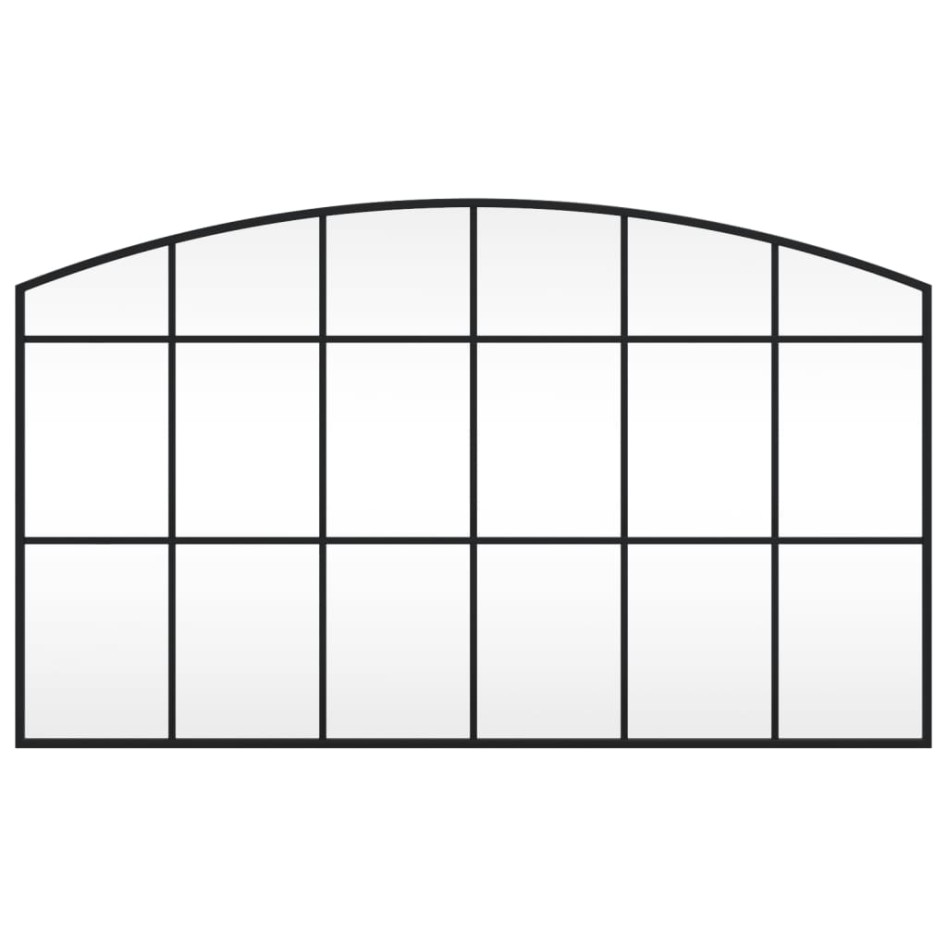 Espejo de pared arco de hierro negro 100x60