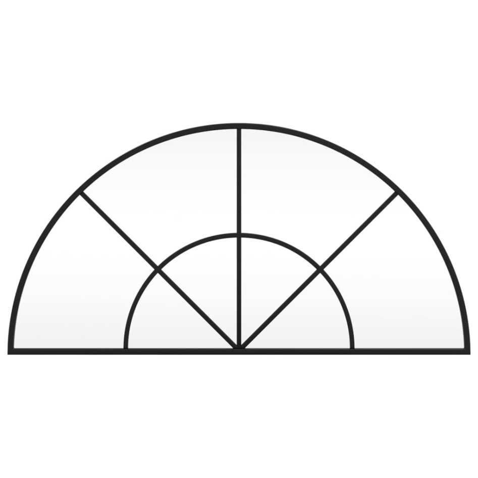 Espejo de pared arco de hierro negro 80x40