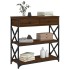 Mesa consola madera de ingeniería marrón roble 75x28x75