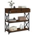 Mesa consola madera de ingeniería marrón roble 75x28x75