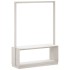 Perchero con zapatero madera maciza pino blanco 113x40x157,5