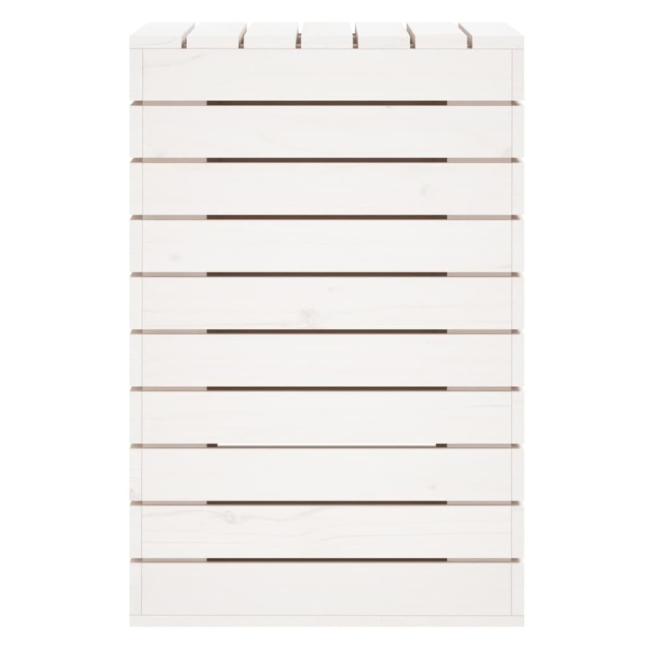 Cesto para la ropa sucia madera maciza pino blanco 44x44x66