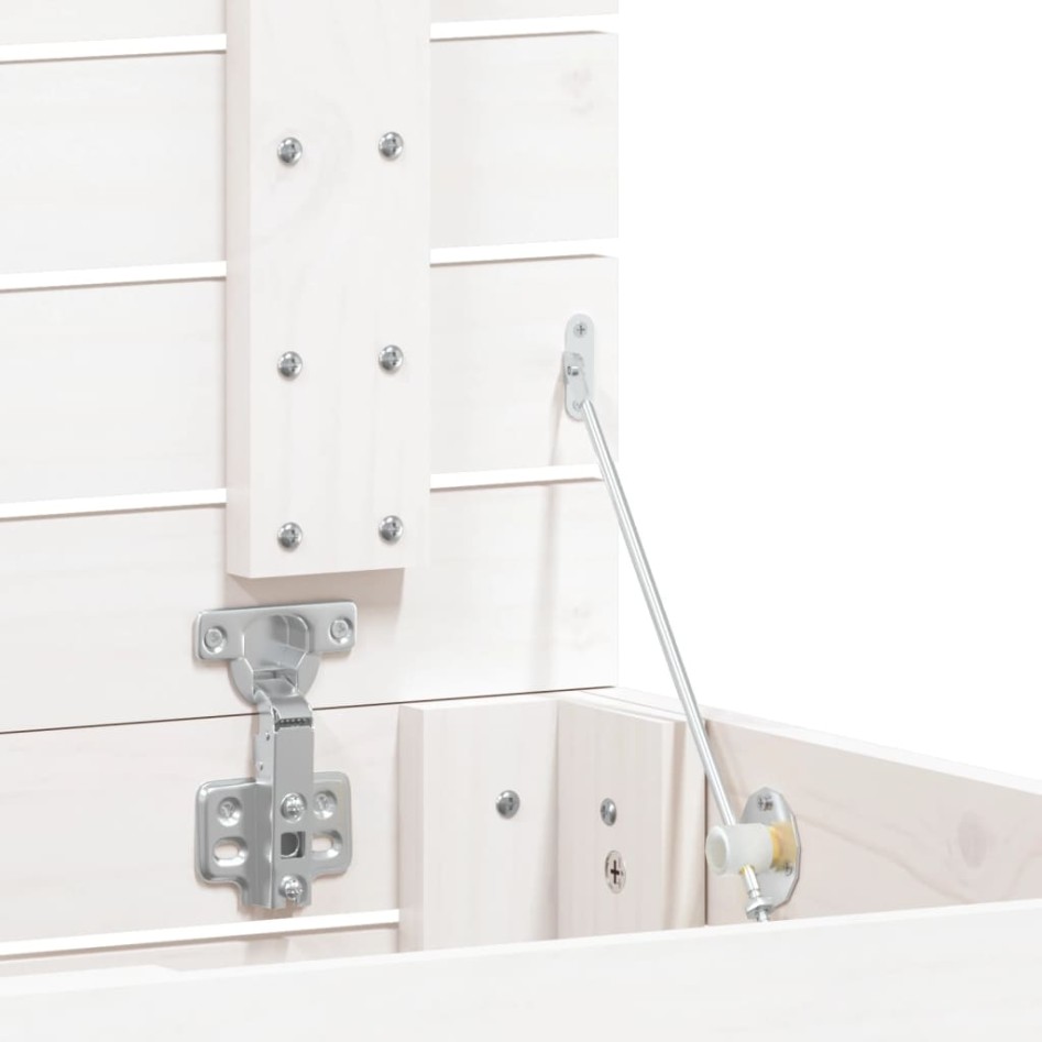 Cesto para la ropa sucia madera maciza pino blanco 44x44x66