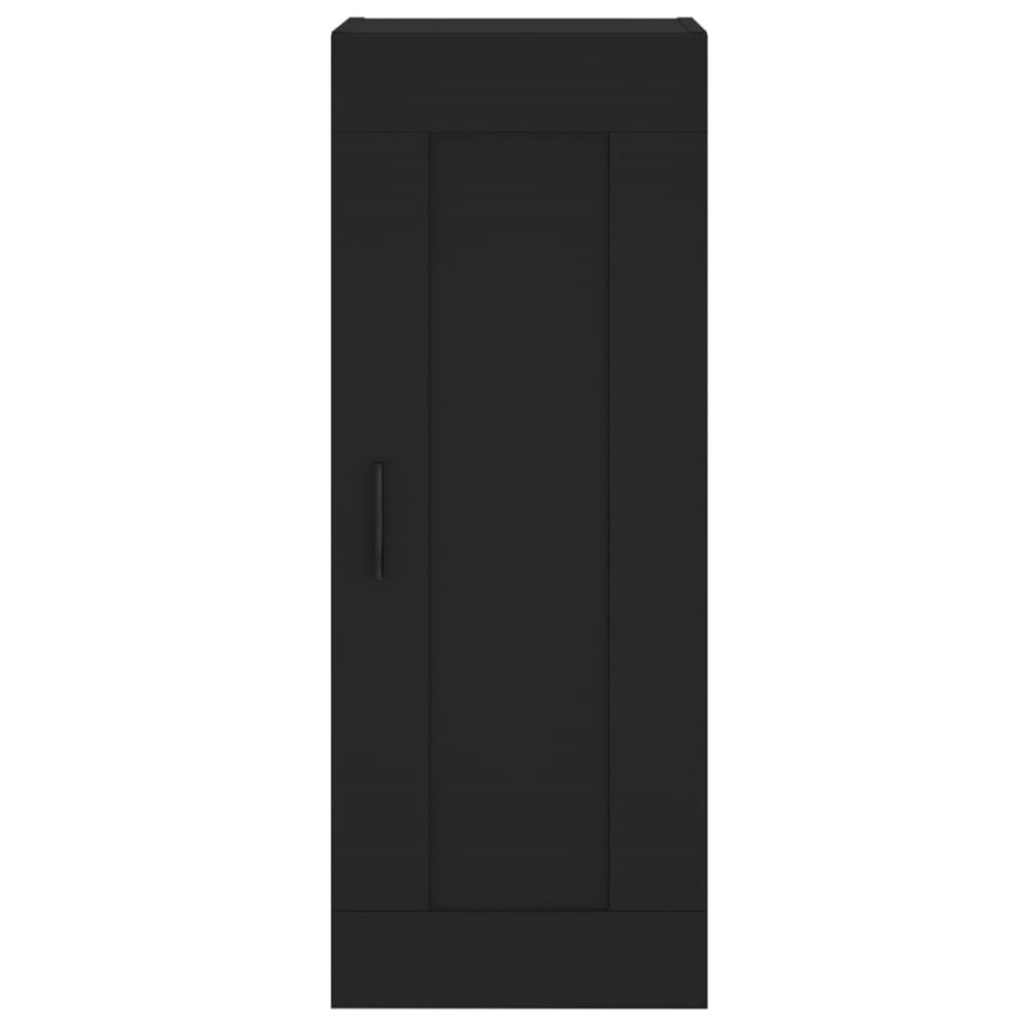 Aparador de madera contrachapada negro 34,5x34x180