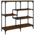 Mesa consola madera de ingeniería marrón roble 103x32x95