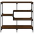 Mesa consola madera de ingeniería marrón roble 103x32x95
