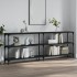 Mesa consola madera de ingeniería negra 200x29x75