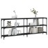 Mesa consola madera de ingeniería negra 200x29x75