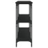 Mesa consola madera de ingeniería negra 200x29x75