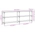 Mesa consola madera de ingeniería negra 200x29x75