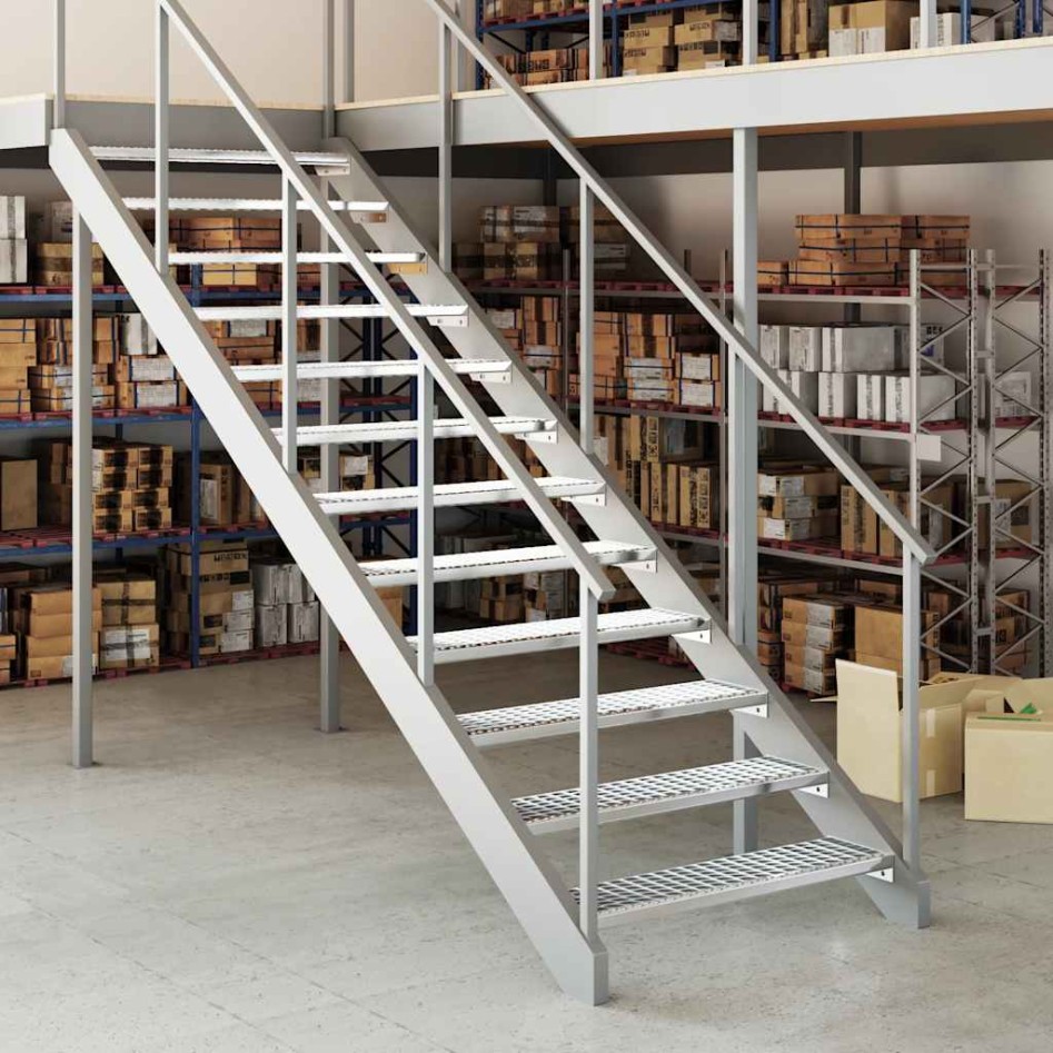 Peldaño de rejilla acero galvanizado 100x24x7