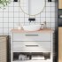 Encimera de baño madera maciza de haya 100x60x1,5