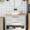 Encimera de baño madera maciza de haya 100x60x2,5 cm