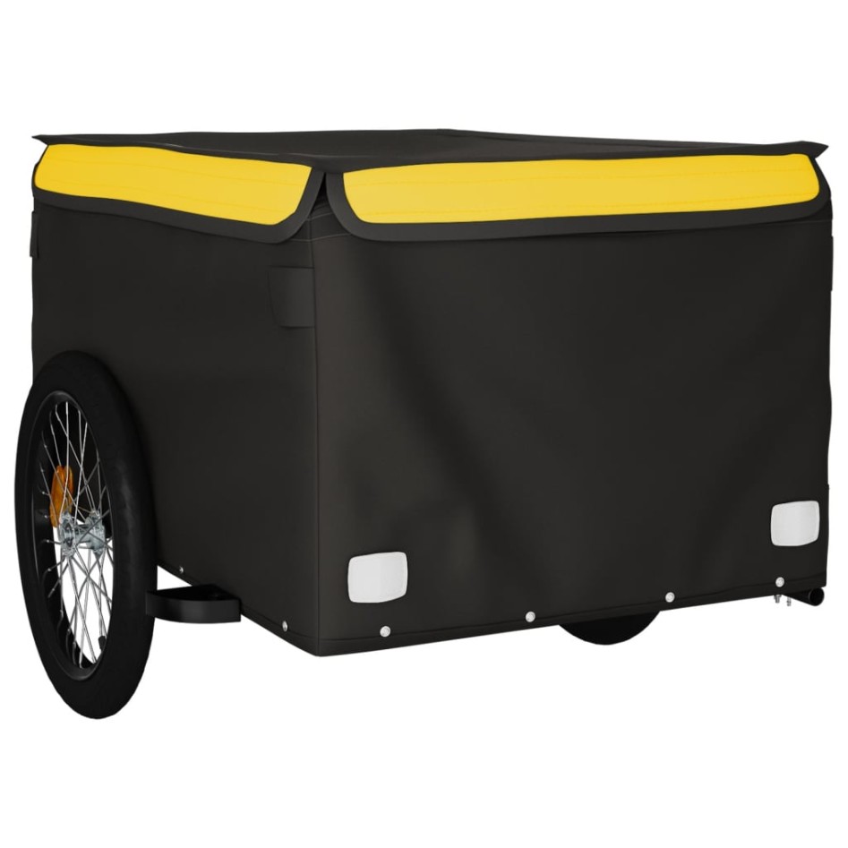 Remolque para bicicleta hierro negro y amarillo 45