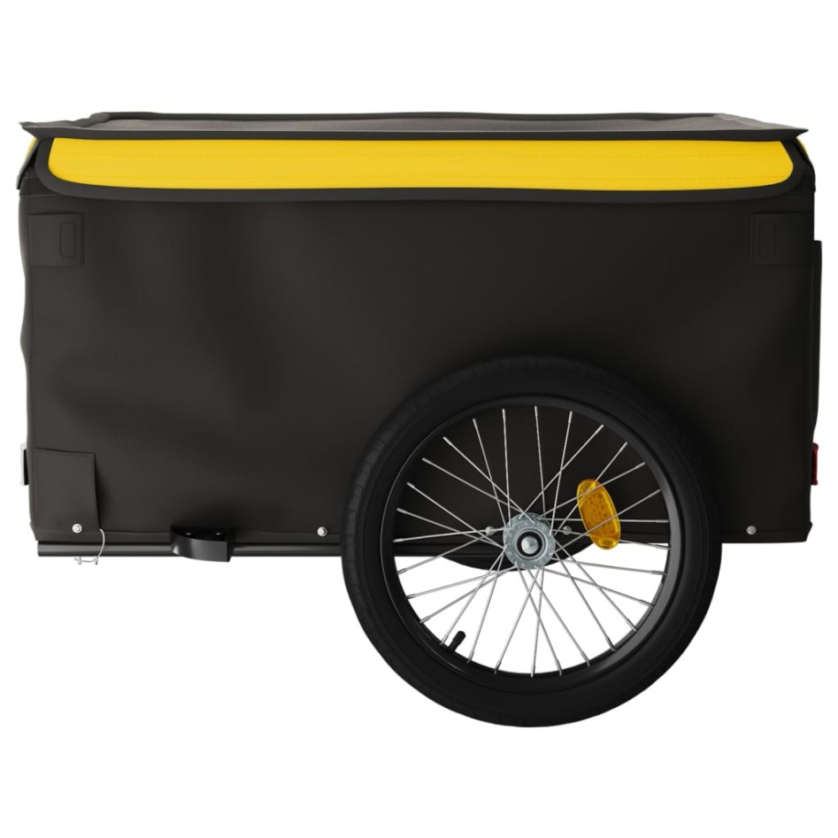 Remolque para bicicleta hierro negro y amarillo 45