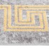 Alfombra lavable antideslizante gris y dorado 150x230