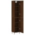 Aparador alto madera contrachapada roble marrón 34,5x34x180