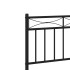 Estructura cama sin colchón con cabecero metal negro 75x190