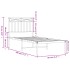 Estructura cama sin colchón con cabecero metal negro 75x190