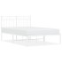 Estructura cama sin colchón con cabecero metal blanco