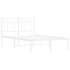 Estructura cama sin colchón con cabecero metal blanco