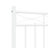 Estructura cama sin colchón con cabecero metal blanco