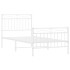 Estructura cama sin colchón con estribo metal blanco 90x190