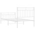 Estructura cama sin colchón con estribo metal blanco 90x190