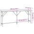 Mesa consola madera de ingeniería marrón roble 180x23x75
