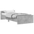 Estructura de cama madera de ingeniería gris hormigón