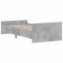 Estructura de cama madera de ingeniería gris hormigón