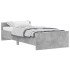 Estructura de cama madera de ingeniería gris hormigón 90x190