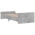 Estructura de cama madera de ingeniería gris hormigón 90x190