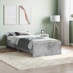 Estructura de cama madera de ingeniería gris hormigón 90x200cm