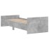 Estructura de cama madera de ingeniería gris hormigón 75x190