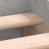 Estructura de cama madera de ingeniería gris hormigón 75x190