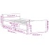 Estructura de cama madera de ingeniería gris hormigón 75x190