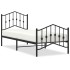 Estructura cama sin colchón con estribo metal negro 90x200