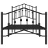 Estructura cama sin colchón con estribo metal negro 90x200